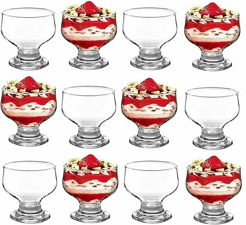 Tulip glass dessert bowls - glass,
