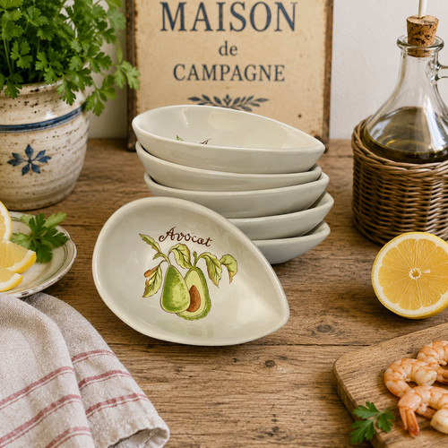 Vintage french avocado dishes - vintage,