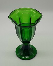 2 x Heavy Green Glass Sundae