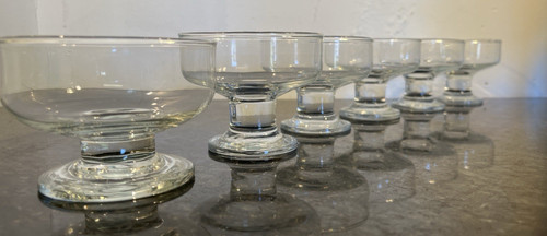 Glass dessert coupes set - glass, 6