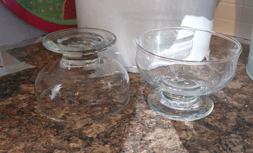 Glass prawn cocktail bowls - glass,
