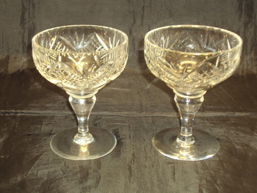 Pair edinburgh cut crystal - edinburgh,