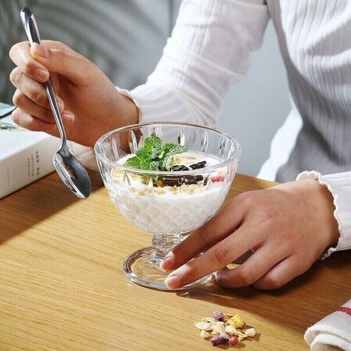 6pc glass dessert bowls - bowls, sundae