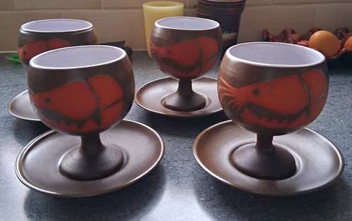 Vintage ceramic sundae dish - vintage,