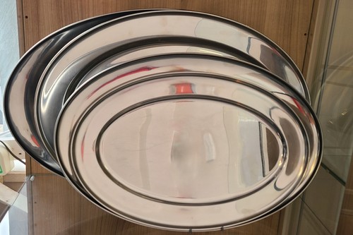 Stainless steel catering oval - stainless,
