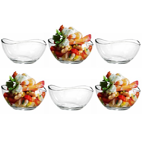Glass prawn cocktail bowls - 6,