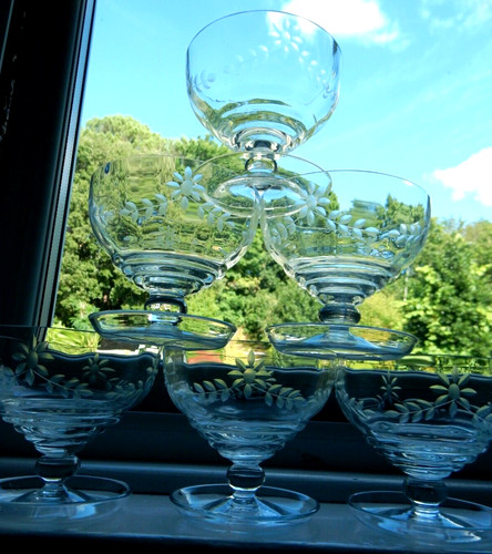 Glass dessert bowls - glass, optical