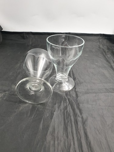 Evian glass dessert bowls - dessert,