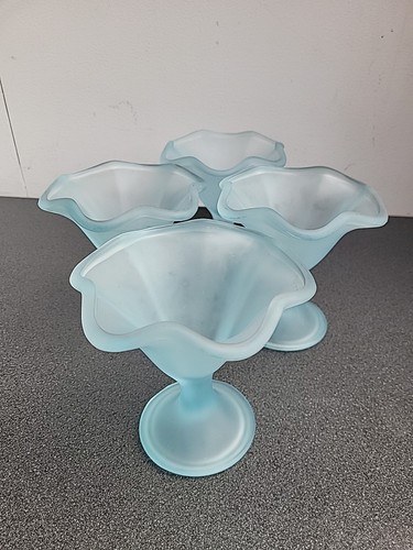 4xvintg blue frosted ruffled - blue,