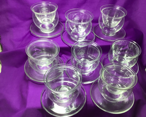 1960 set glass shrimp - 1960,
