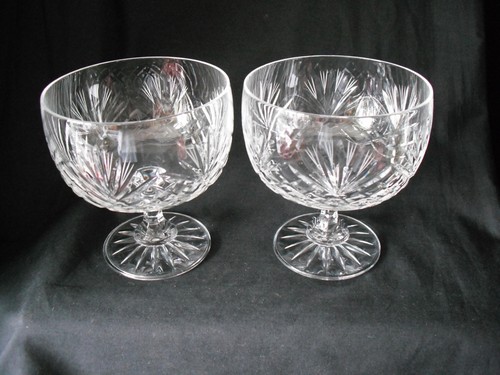 Pair elegant cut crystal - pair,