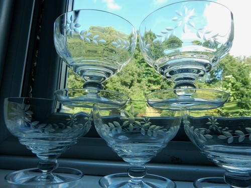 Vintage glass sundae glasses - vintage, 5