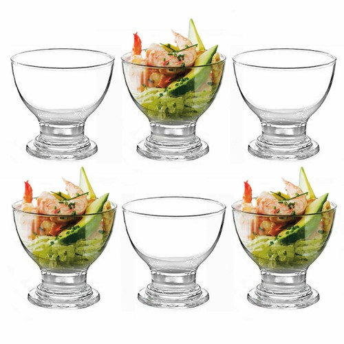 Glass prawn cocktail - glass, bowls