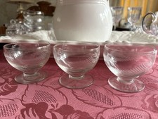3 X Vintage Glass Trifle /